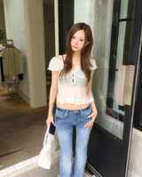 ソフト ローライズ ブーツカット パンツ