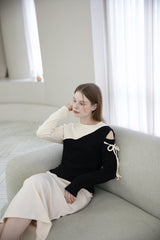 Cut-Out Knit T-shirt