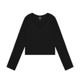 LOGO STITCH V-NECK LONG SLEEVE