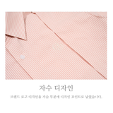 STRIPE CROP SHIRT_PINK