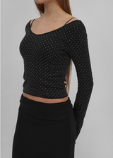 [MADE] Sevenni Dot V-neck Long Sleeve T-shirt
