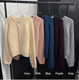 Golgi round knit cardigan(5color)