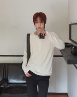 ウレン ウール ヘンリーネック ダブル ロングスリーブTシャツ