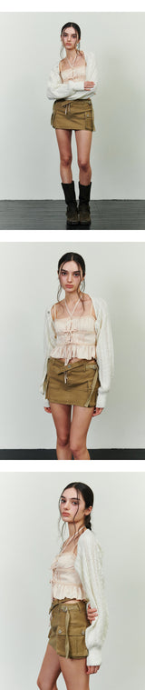 WHISPER SATIN TOP custard