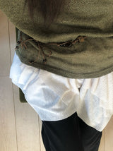 Koran Unbalance Layered Banding Skirt
