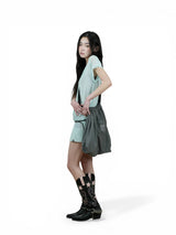KNIT REVERSIBLE BAG (BROWN)