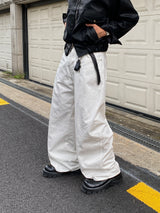 Yuf Curved Cotton Wide Pants (White)