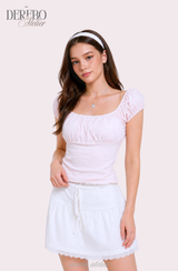 Cotton Candy Smudge Square Short Sleeve T-Shirt