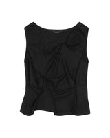 Pinched Sleeveless _ BLACK