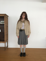 YWD PLAID PLEATS SKIRT (3color)