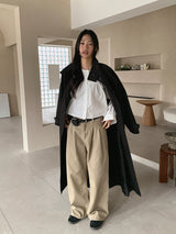 HIGH NECK MAXI TRENCH COAT (3C)