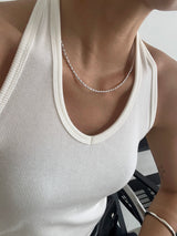 [925silver] Sparkle rope necklace