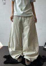 Jepeni Dot Back Detail Balloon Cotton Pants 3color