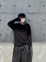 エスラー スナップ ワッフル ロングスリーブTシャツ 2C