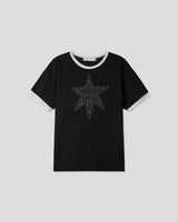 (UNISEX) Cutting Star Double Sleeve Tee