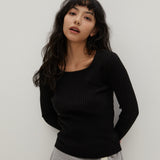Square Neck Sweater Black