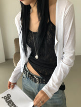 Minimal Button Cardigan