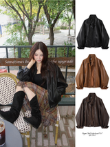 Czech Rider Zip-Up Leather Jacket