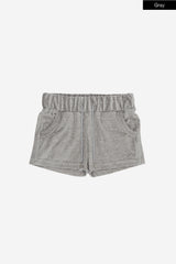 Cozy velour banding shorts