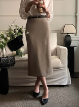 Lavin H-line Slit Long Skirt / 4 colors