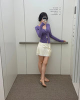 STRAP LACE MINI SKIRT