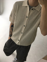 bagel punching cardigan(2colors)
