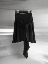 Elo Knot Nylon Midi Skirt