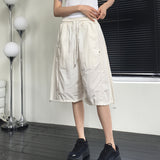 kt サイドスナップボタンナイロンハーフ丈バミューダパンツ