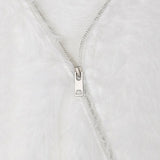 Unbalanced angora zipper knit