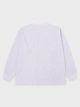 スカルワッフル長袖Tシャツ - アイボリー
