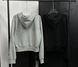 Slim dot hood zip up(2color)