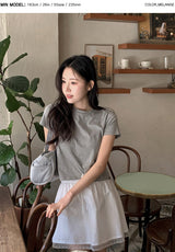MR ベーシック モダール ラウンド 半袖 Tシャツ (8color)