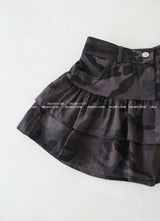 Camo cancan mini skirt