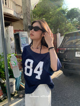 ナンバーネイビールースフィット半袖Tシャツ