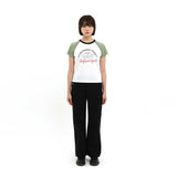 1/2 MULTI SKULL RAGLAN TEE (WHITE/GREEN)