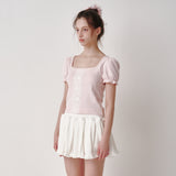 レースパフTシャツ(Pink)