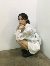 Zan Flower Embossed Short Pants (5c)