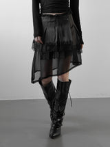 Labelly Pleated Wrap Skirt
