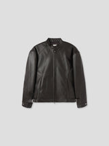 オニック クロップ レザー ジャケット
