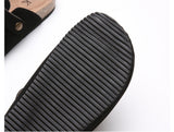 Boston Suede Buckle Slides (3c)