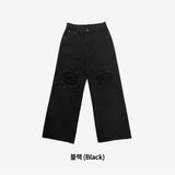 ローブワイドダメージデニムパンツ