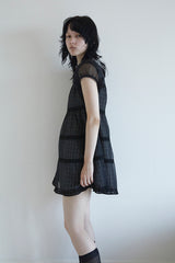BABYDOLL DRESS IN BLACK CHECK