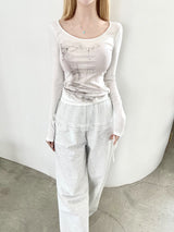 1468. Ballet printing ribbon T (2color)