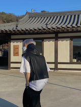 Make Cropped Hooded Leather Vest 2C