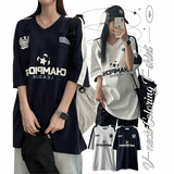 ザチャムVネックカラーTシャツ