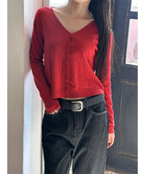 [F/W] Soft basic v neck cardigan(6color)