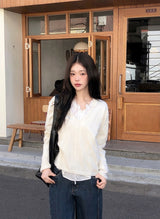 #Natural フェミニンフリルストラップブラウス (3color)