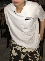 Vintage V-Neck Short Sleeve T-Shirt (3c)