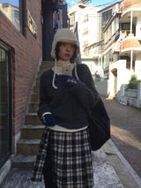 [MD Pick]Wool-Touch Brush V-Neck Knit (4 Colors)