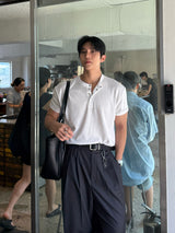 Deli ヘンリーネック半袖Tシャツ